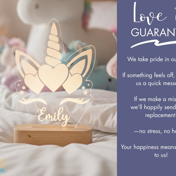 Custom Unicorn LED Night Light – Fun and Magical Kids’ Room Decor - Picture 6 of 8